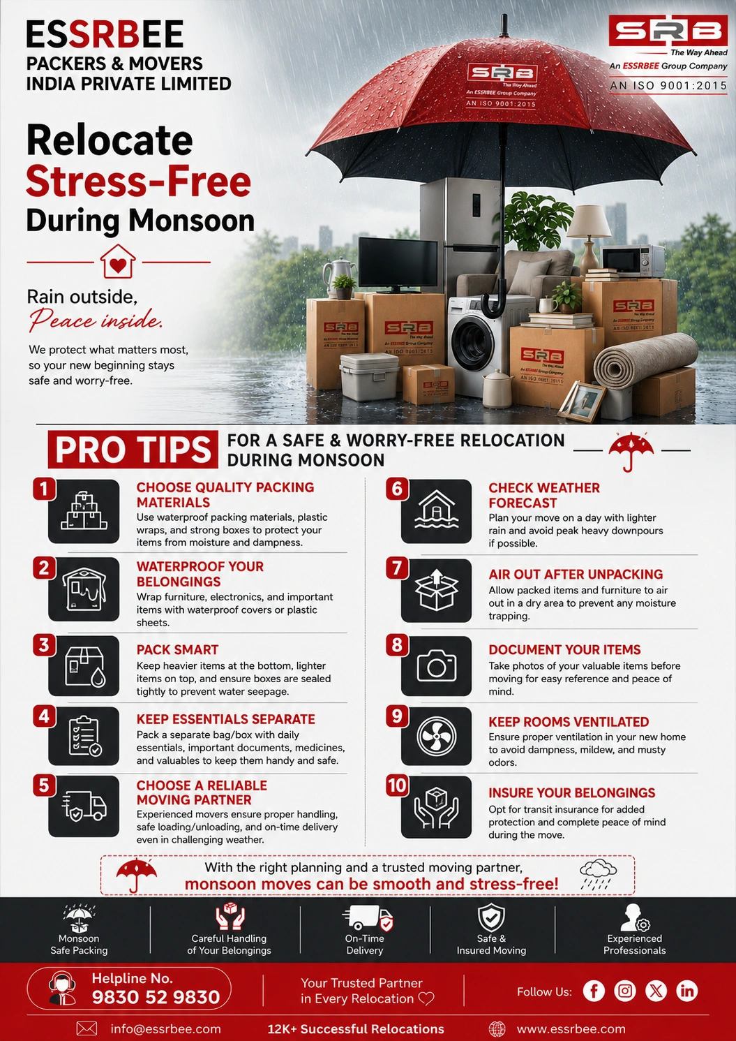 Monsoon Relocation Safety and Packing Tips