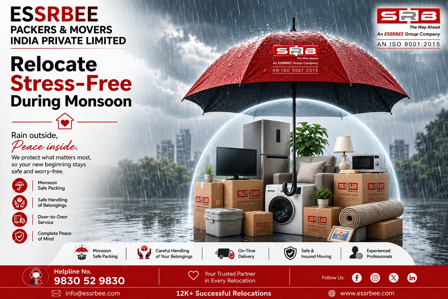 How to Plan a Smooth Home Relocation During Monsoon in Kolkata